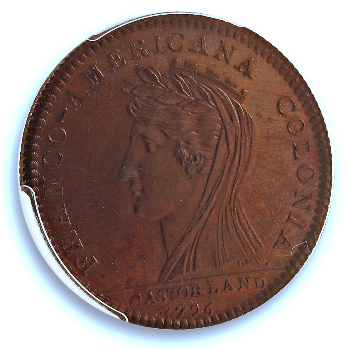 Castorland French-American Colony Lec-205 MS 65 PCGS copper medal 1796 Castorland French-American Colony Lec-205 MS 65 PCGS copper medal 1796