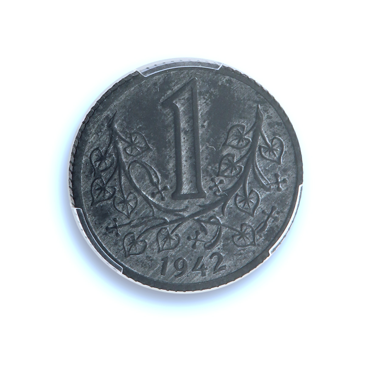 Bohemia 1 koruna German Protectorate KM-4 J-623 MS 63 PCGS zinc coin 1942 Bohemia 1 koruna German Protectorate KM-4 J-623 MS 63 PCGS zinc coin 1942