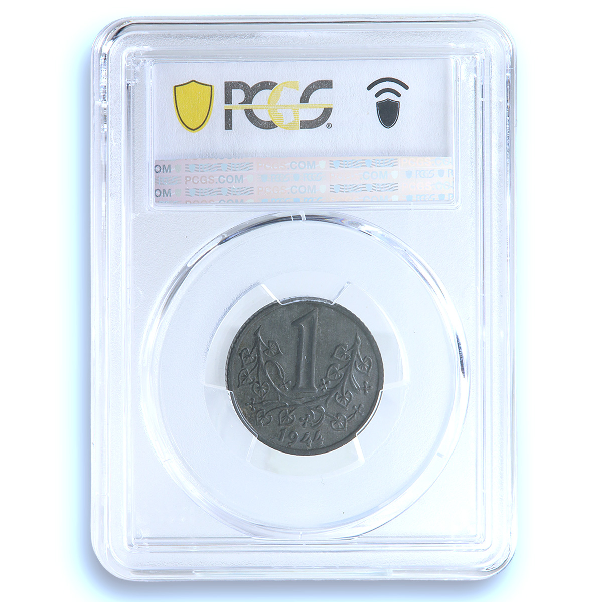 Bohemia 1 koruna German Protectorate KM-4 J-623 MS 62 PCGS zinc coin 1944 Bohemia 1 koruna German Protectorate KM-4 J-623 MS 62 PCGS zinc coin 1944