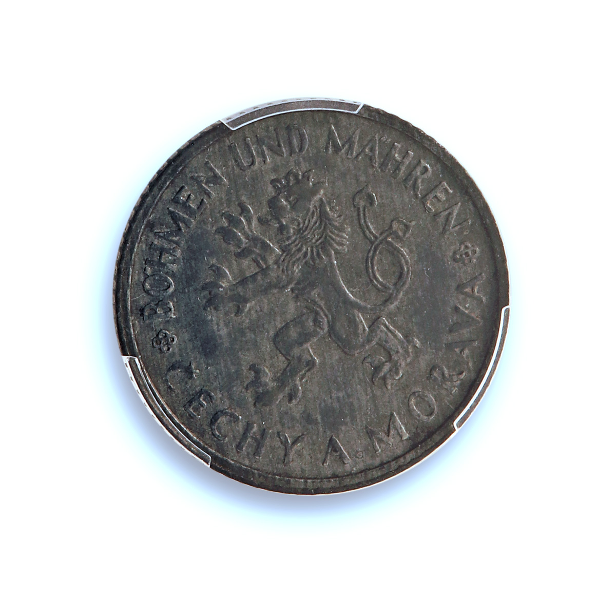 Bohemia 1 koruna German Protectorate KM-4 J-623 MS 62 PCGS zinc coin 1944 Bohemia 1 koruna German Protectorate KM-4 J-623 MS 62 PCGS zinc coin 1944