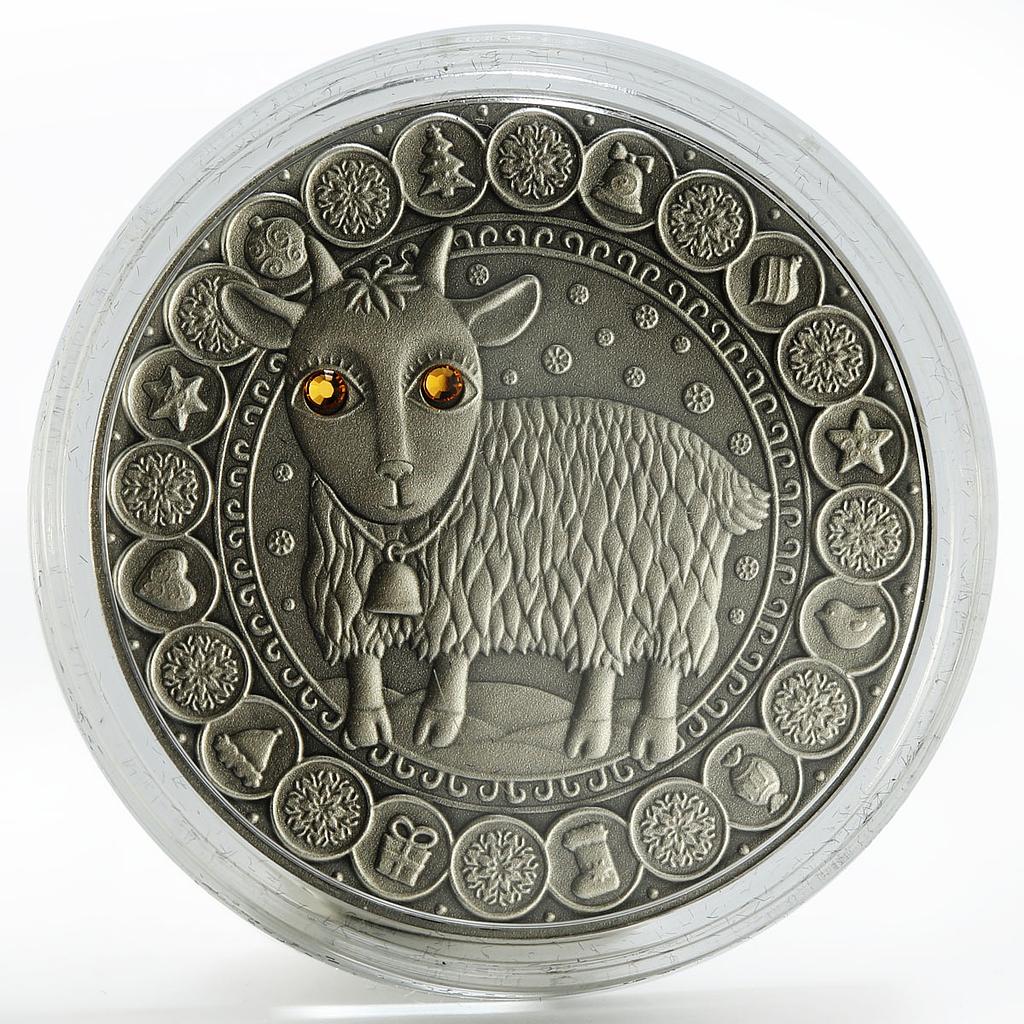 Belarus 20 rubles, Zodiac Signs, Capricorn, silver, zircons, coin, 2009