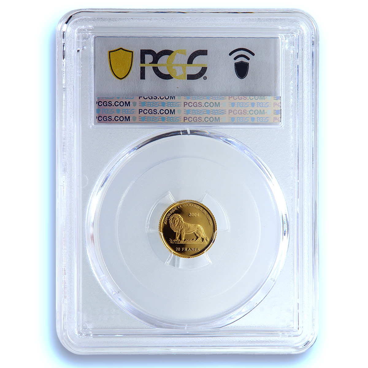 Congo Democratic 20 francs Ferrari KM-144 Logo Horse PR 69 PCGS gold coin 2004 Congo Democratic 20 francs Ferrari KM-144 Logo Horse PR 69 PCGS gold coin 2004