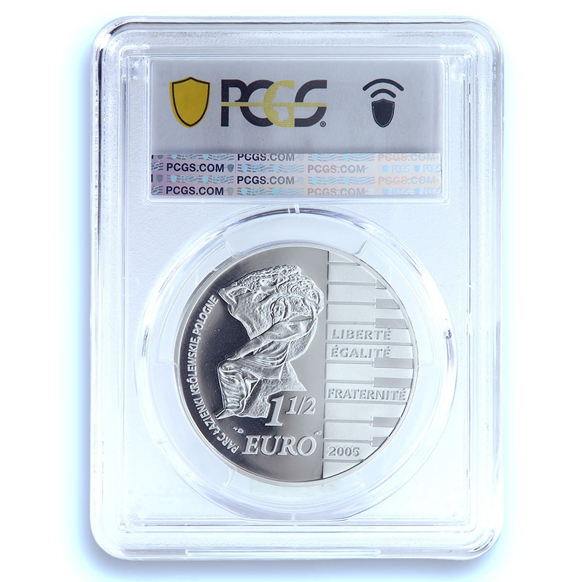 France 1 1/2 euro Chopin KM-2027 Music Composer PR 69 PCGS silver coin 2005 France 1 1/2 euro Chopin KM-2027 Music Composer PR 69 PCGS silver coin 2005