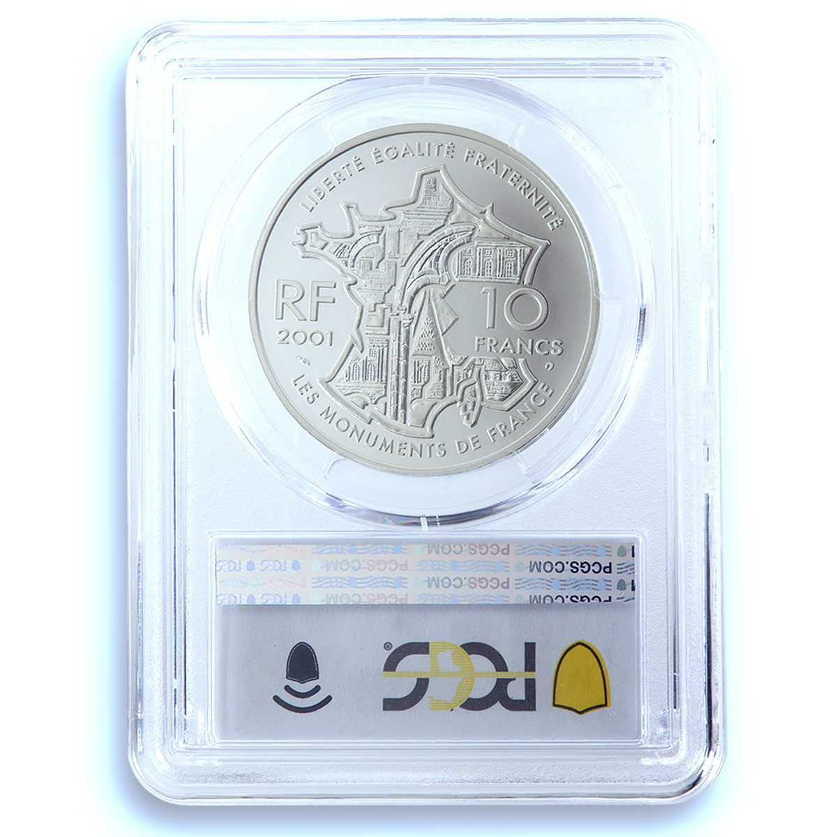 France 10 francs Notre Dame Paris KM-1272 Cathedral PR 69 PCGS silver coin 2001 France 10 francs Notre Dame Paris KM-1272 Cathedral PR 69 PCGS silver coin 2001