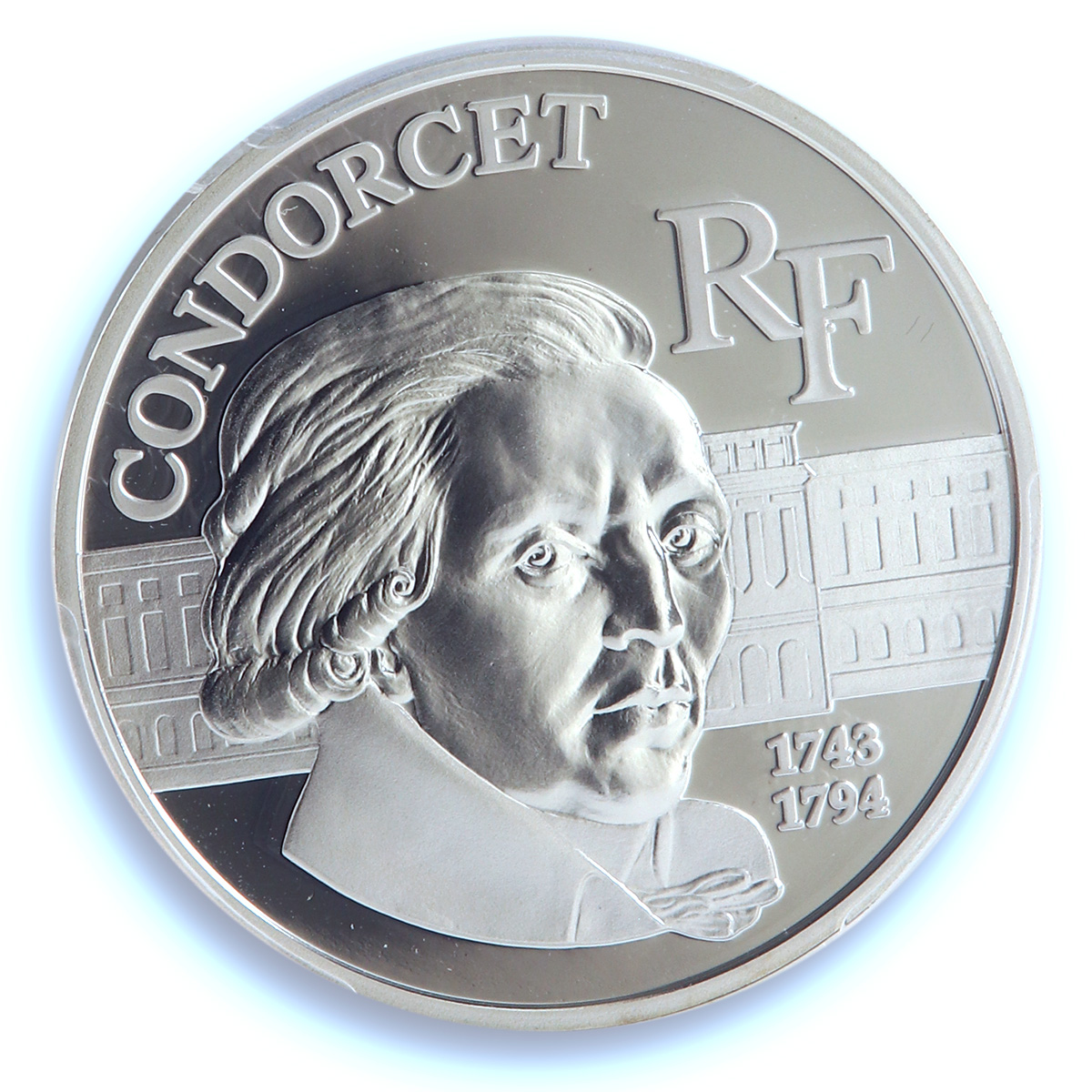 France 100 francs Condorcet KM-1201 Revolutionary PR 70 PCGS silver coin 1998 France 100 francs Condorcet KM-1201 Revolutionary PR 70 PCGS silver coin 1998