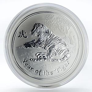 Australia 2 dollars Year of the Tiger Lunar Series I 2 oz Silver coin 2010