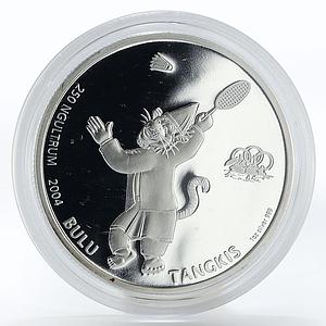 Bhutan 250 ngultrum Games Badminton proof silver coin 2004