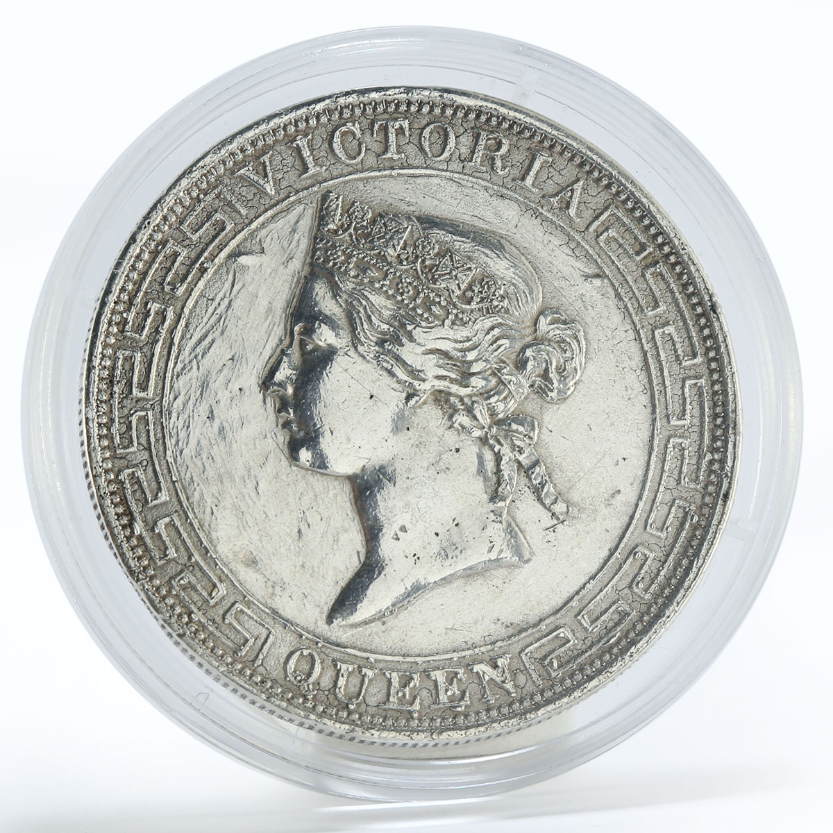 Hong Kong 1 dollar Victoria silver coin 1866