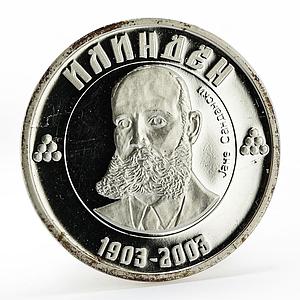 Macedonia 100 denari Yane Sandanski revolutionary proof silver coin 2003