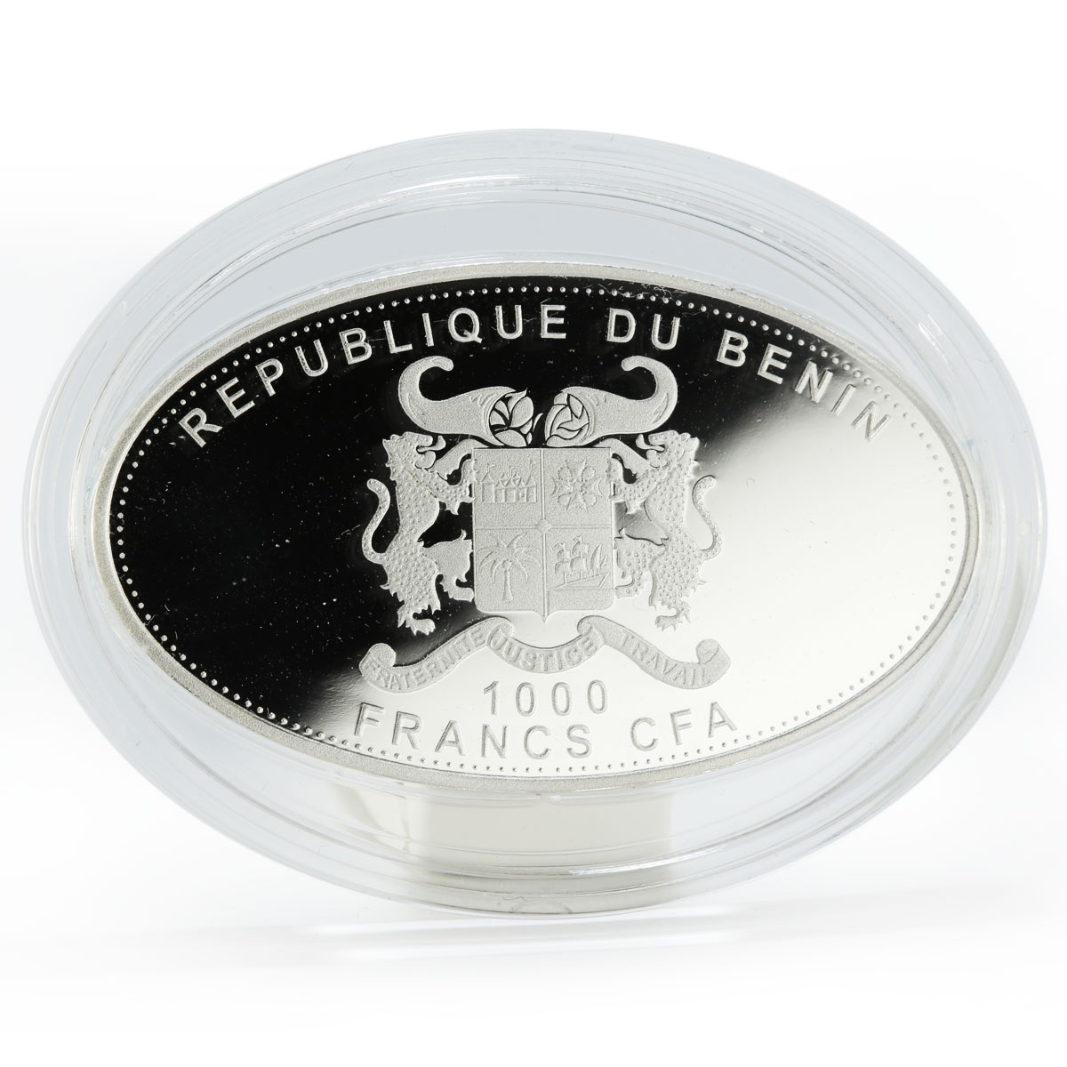 Benin 1000 francs Year of the Snake colored proof silver coin 2013