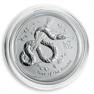 Australia 50 cents Year of Snake Lunar Series II 1/2 oz UNC silver coin 2013