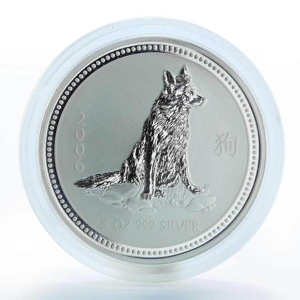 Australia 8 dollars Lunar Calendar series I Year of the Dog silver coin 2006
