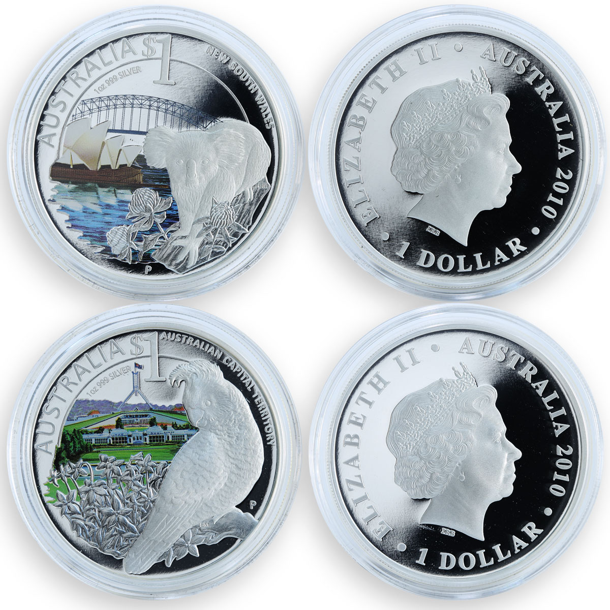 Australia set of 4 coins animals wild nature silver 1 oz coin 2010
