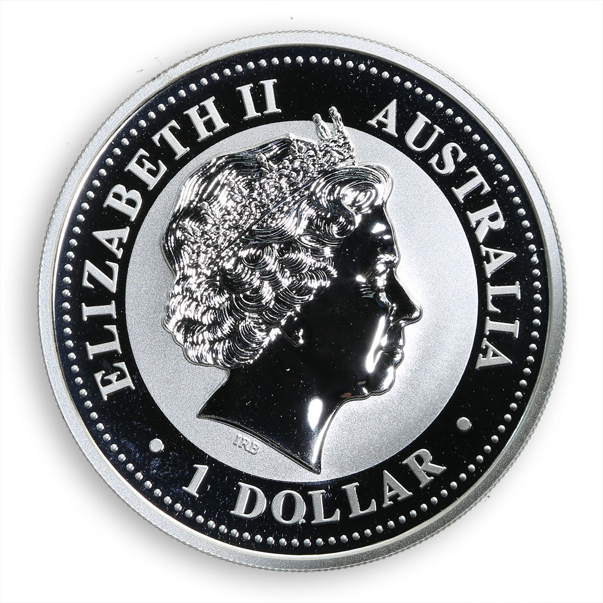 Australia $1 Year of the Goat 1 oz silver gilded gold plated coin 2003