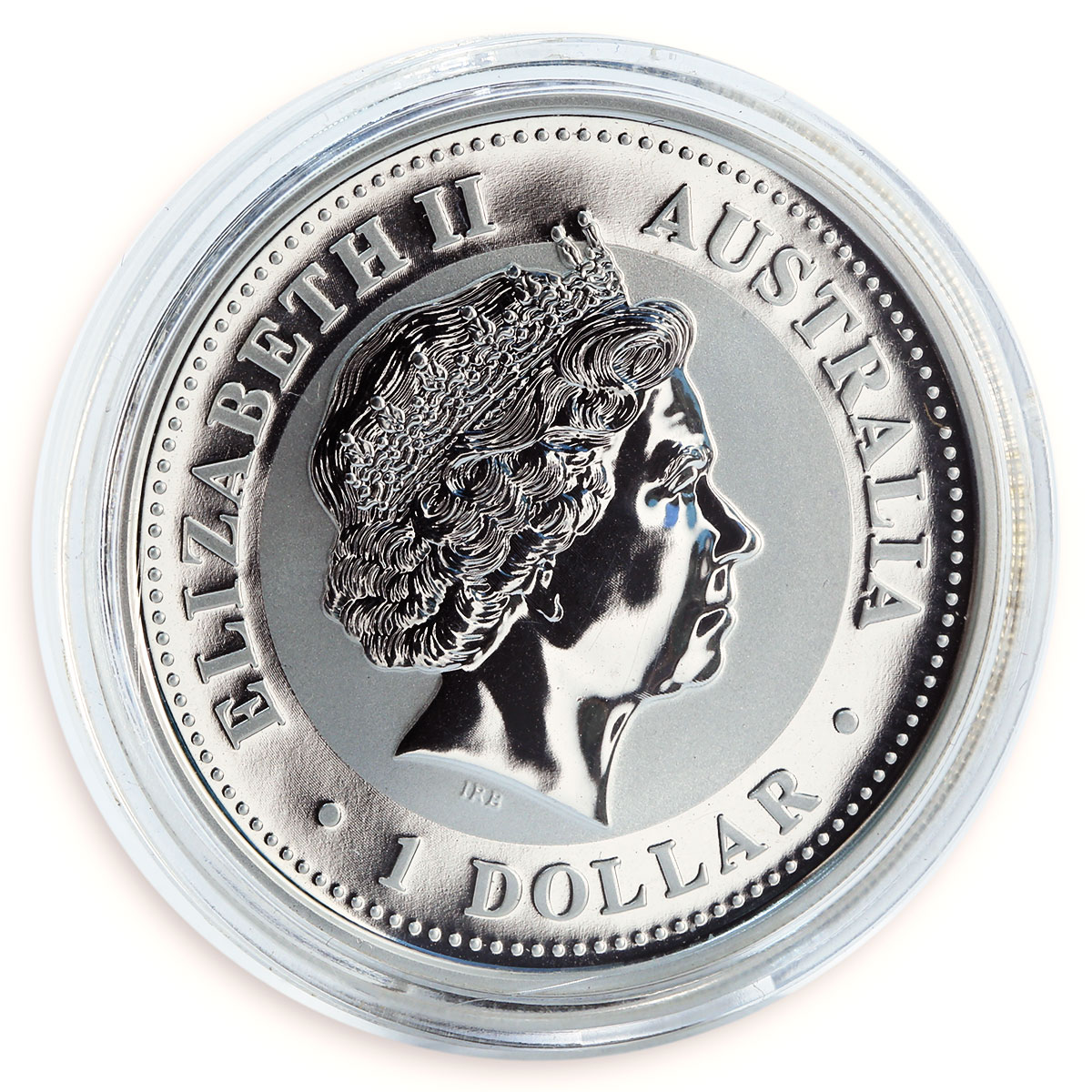 Australia, 1 Dollar, Year of the Horse silver gilded coin 1 oz 2002