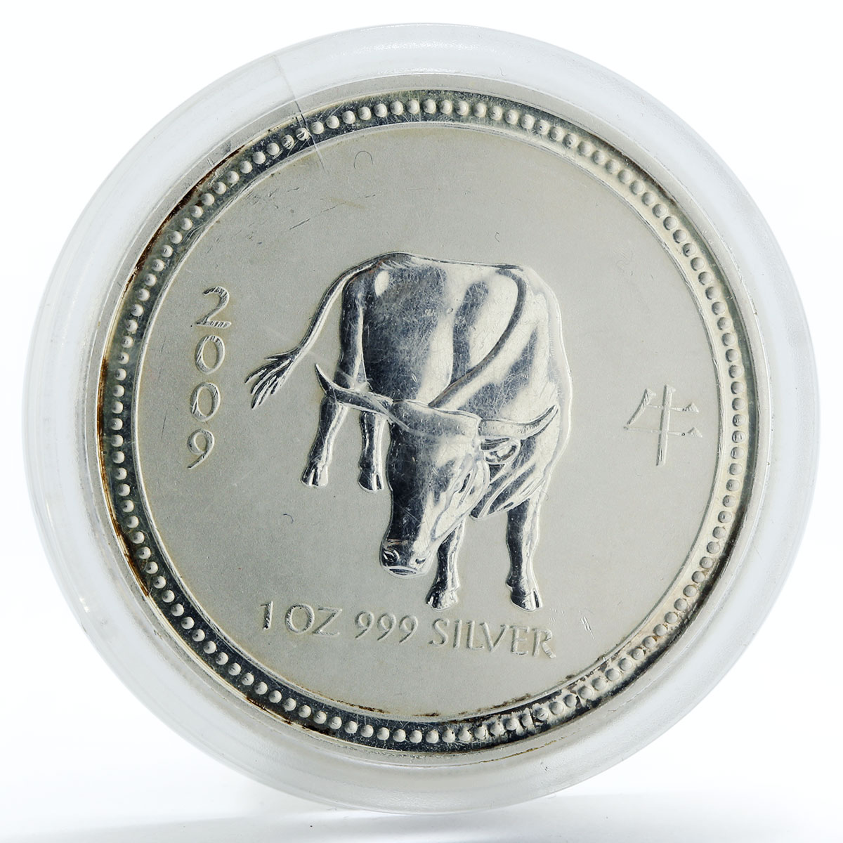 Australian 1 dollar Year of the Ox Lunar Series I 1 oz Silver Coin 2009