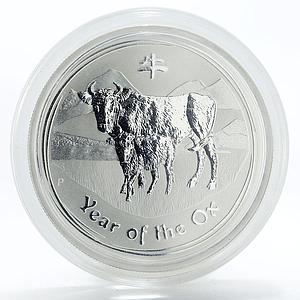 Australia 50 cents Year of the Ox Lunar Series II 1/2 oz Silver Coin 2009