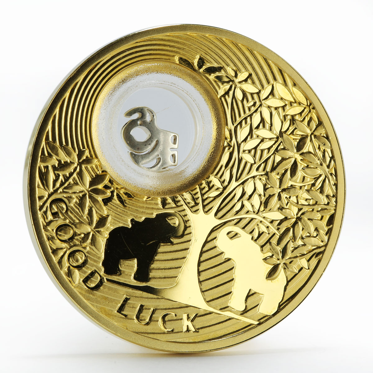 Niue 2 dollars Good Luck Elephant gilded silver coin 2013