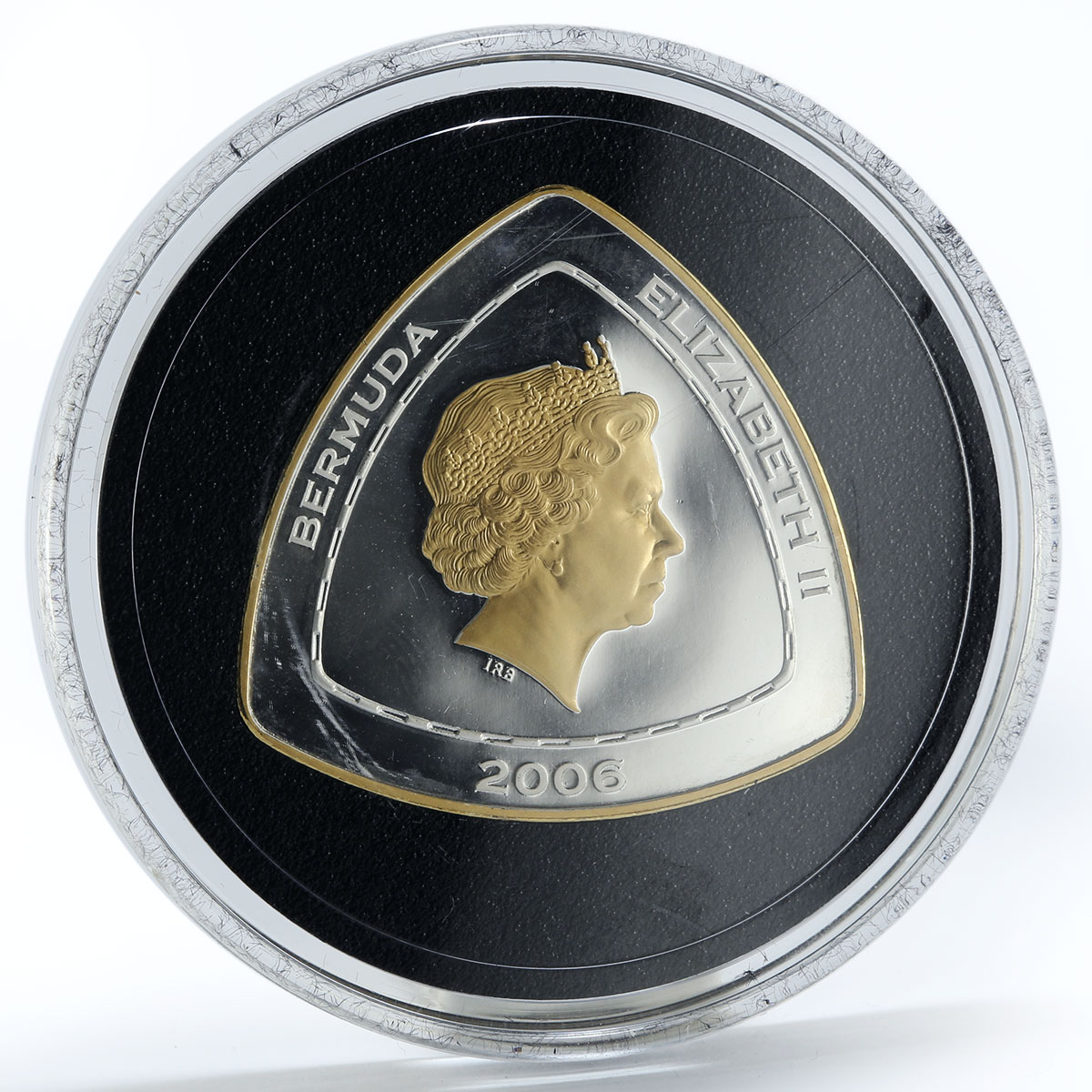 Bermuda 3 dollars Shipwreck North Carolina gilded silver coin 2006