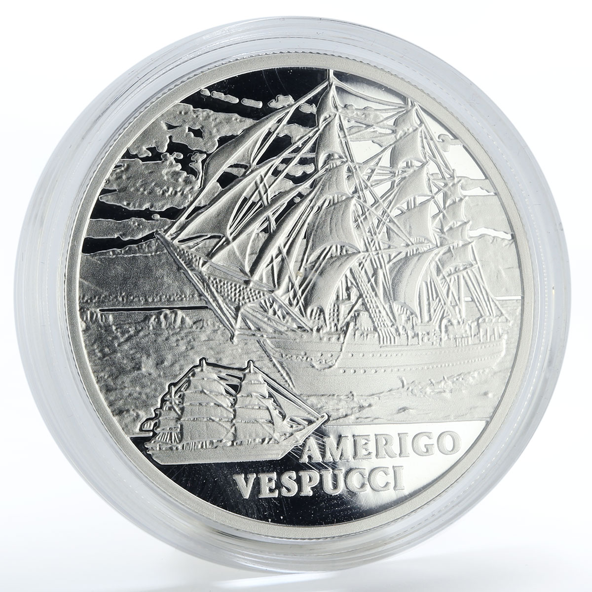 Belarus 20 rubles Sailing Ships Amerigo Vespucci silver coin 2010