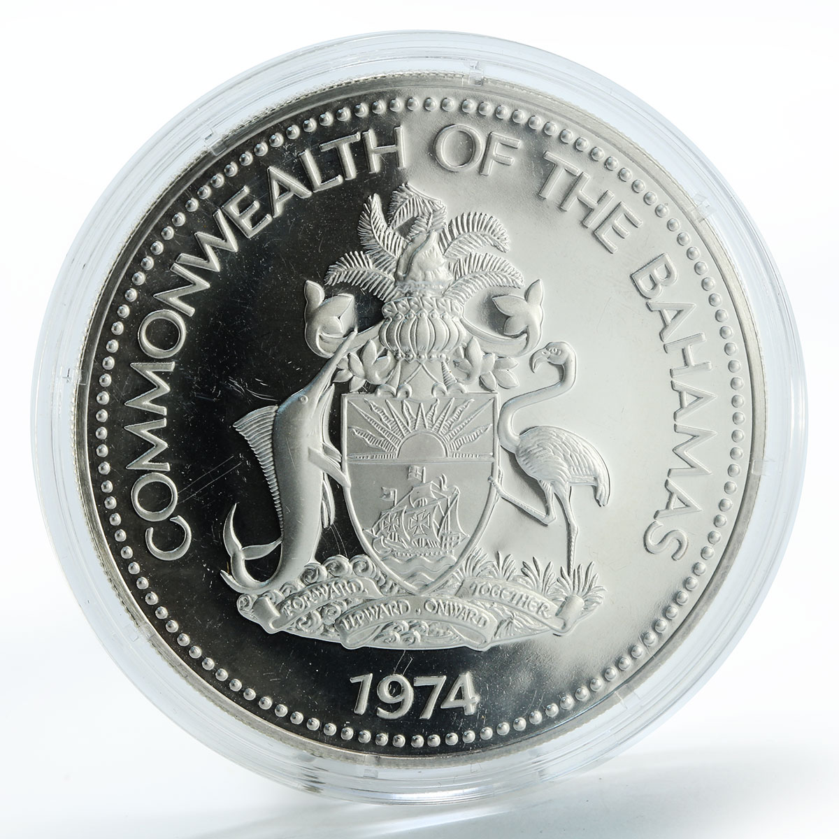 Bahamas 10 dollars 1st Anniversary of Independence Governor General proof 1974