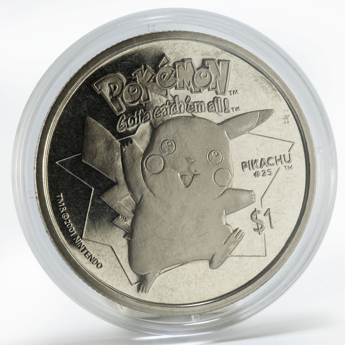 Niue 1 dollar Pokemon Pikachu copper-nickel coin 2001