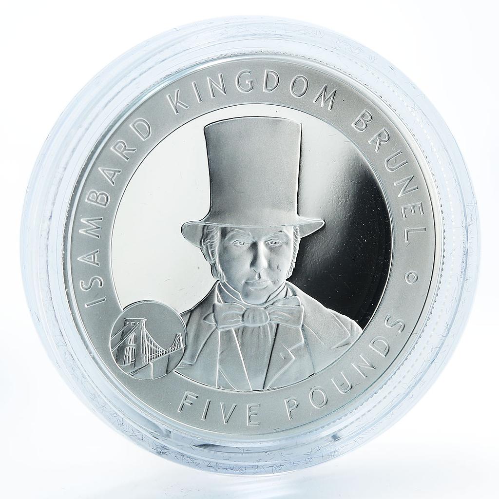 Bailiwick of Guernsey 5 pounds Isambard Kingdom Brunel silver proof coin 2006