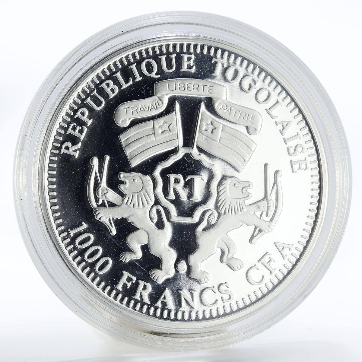 Togo 1000 francs Lunar Year of the Tiger proof silver coin 2010