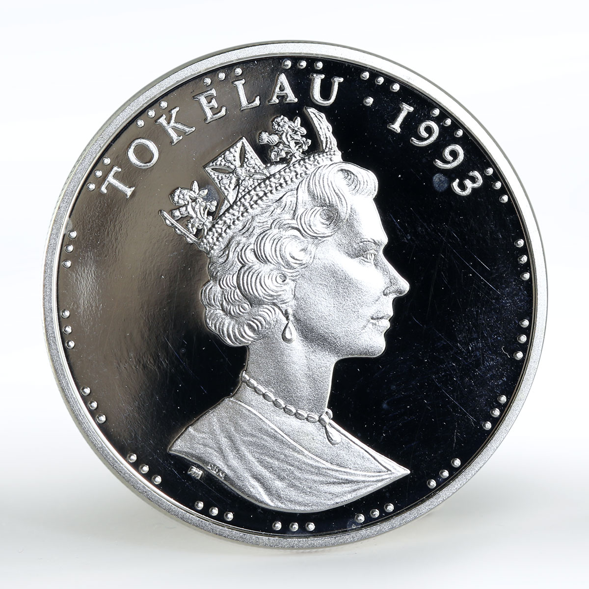 Tokelau 50 dollars Anne Frank World War Silver Coin 1993