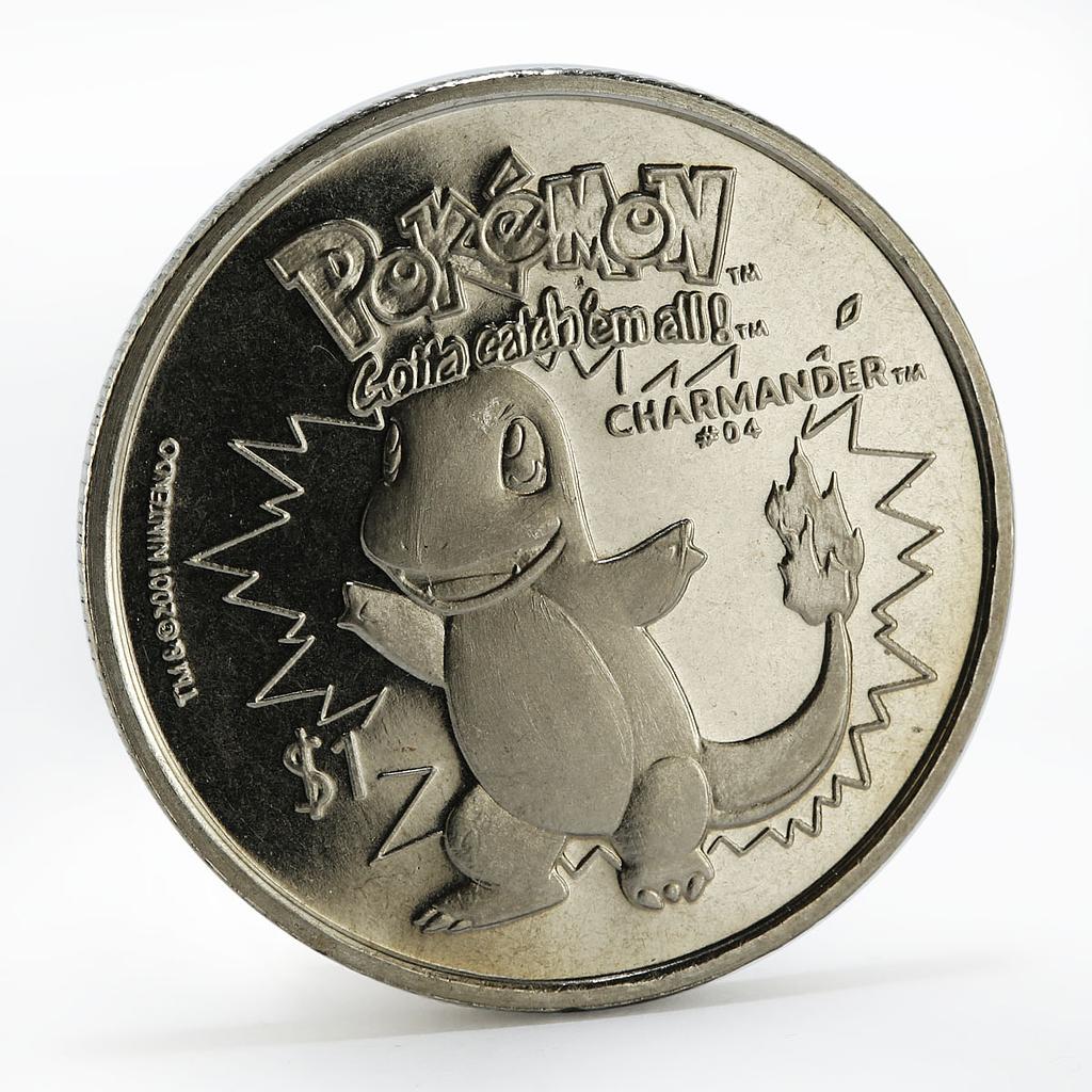 Niue 1 dollar Pokemon Charmander copper-nickel coin 2001