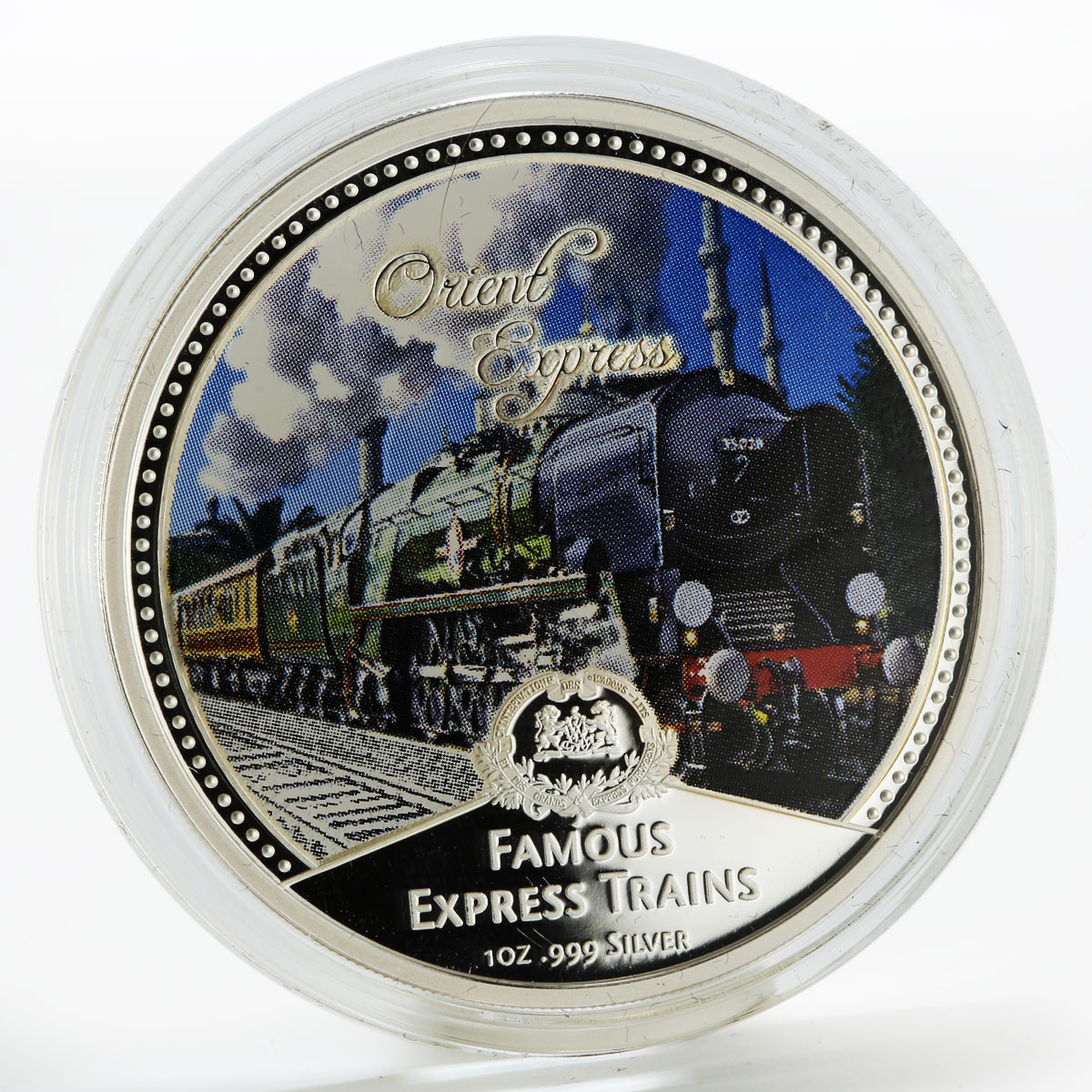 Niue set 4 coins Famous Express Trains proof colored silver 2010