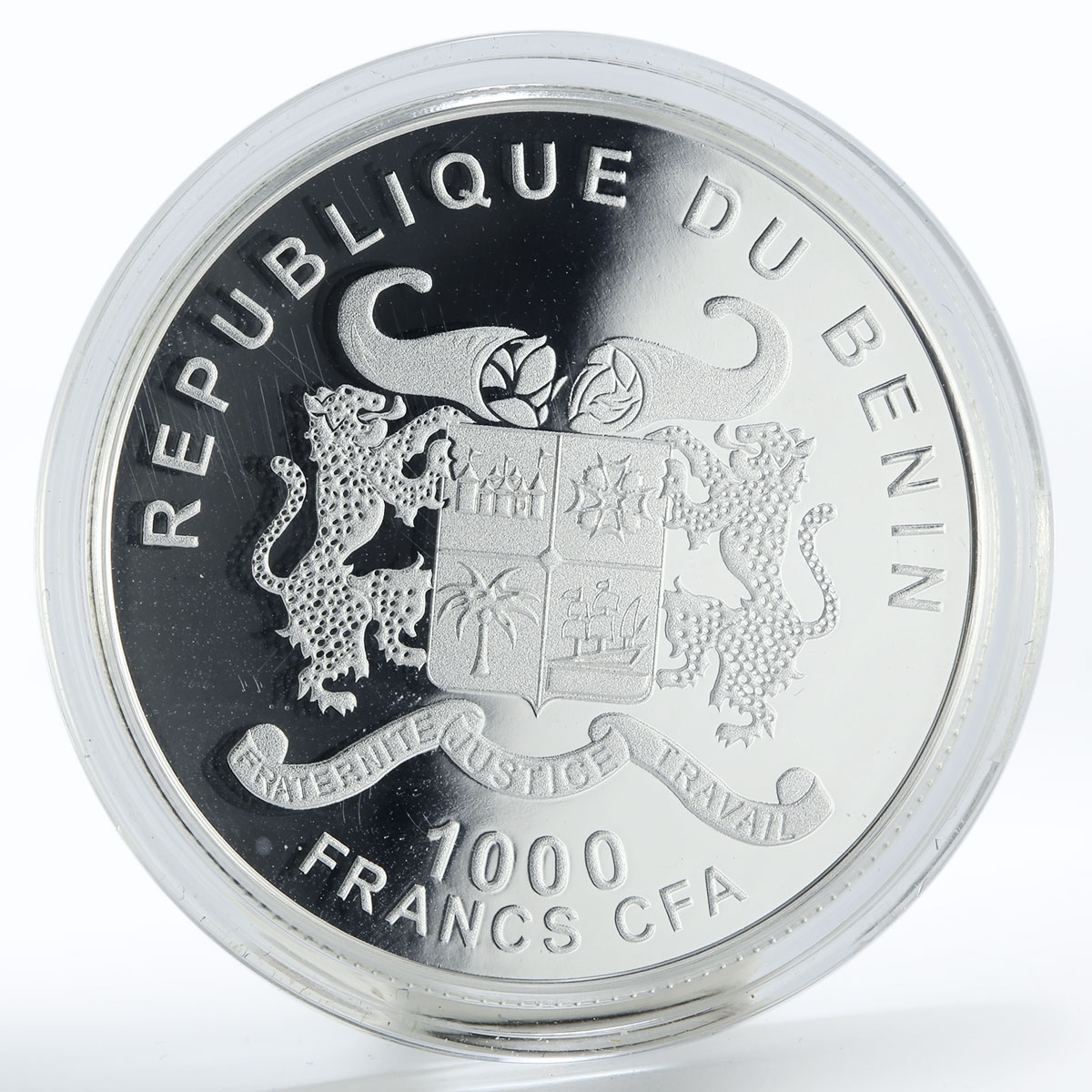 Benin 1000 francs Romantic Places London colored silver coin 2014