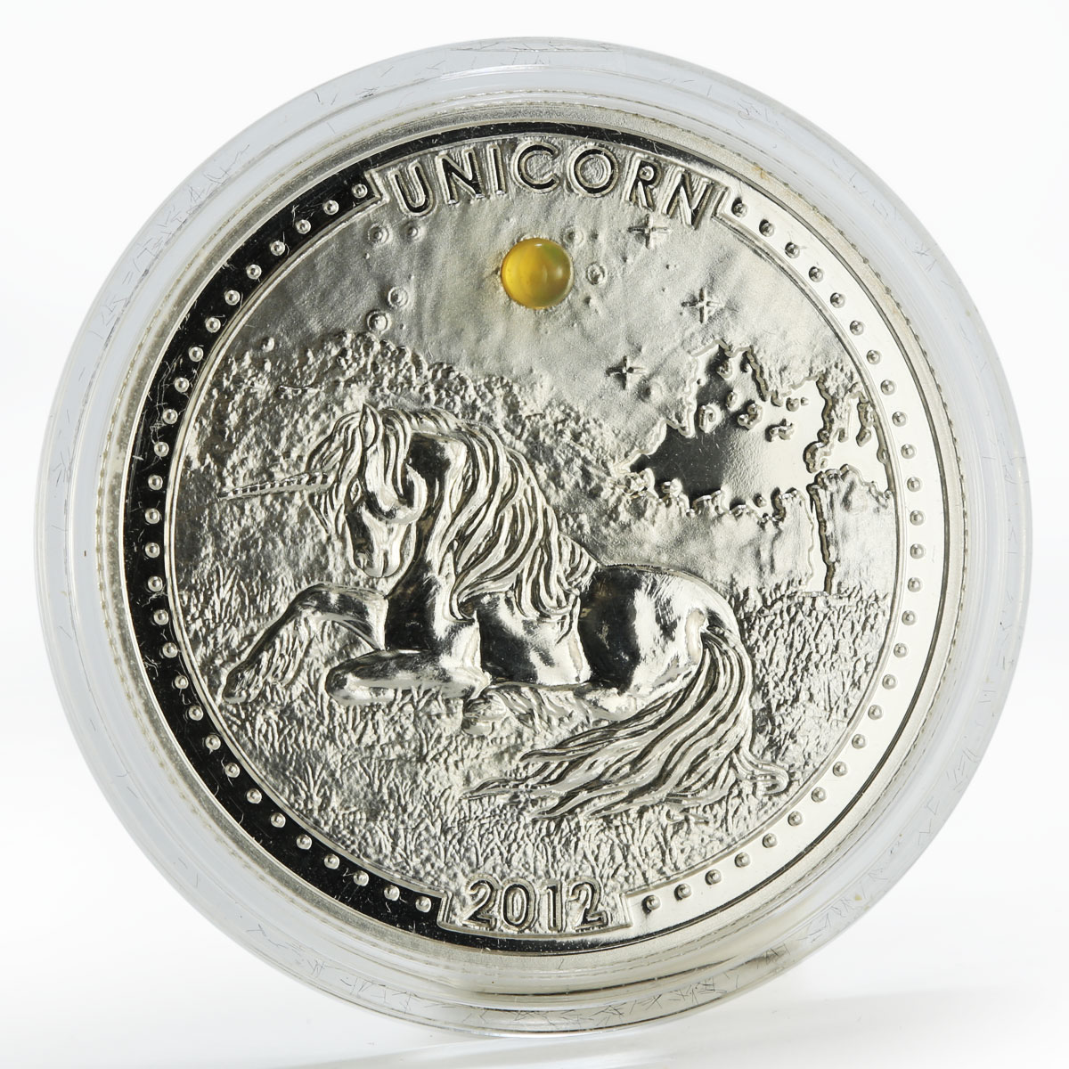 Cameroon 1000 francs Unicorn opal silver coin 2012