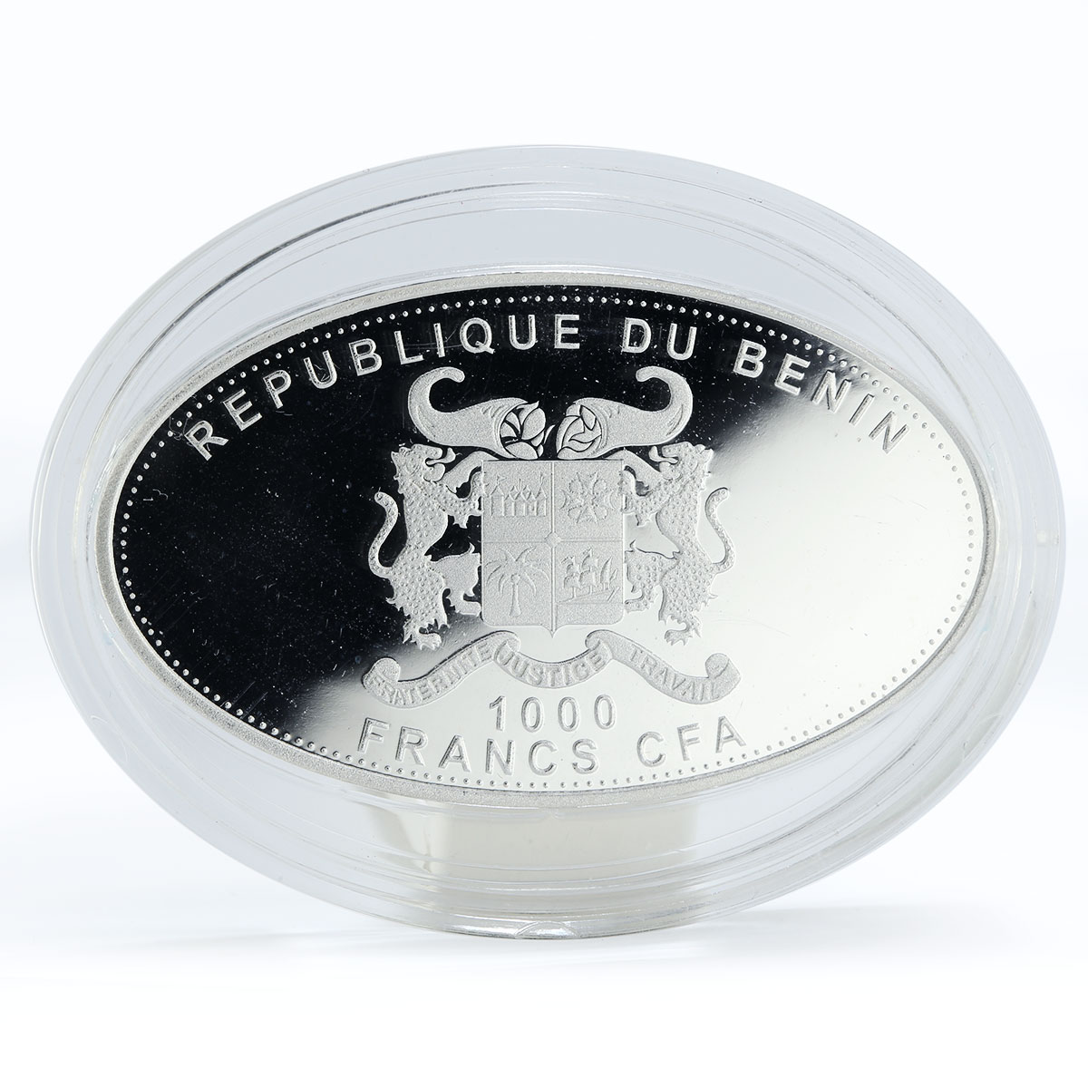 Benin 1000 francs Year of the Snake colored proof silver coin 2013