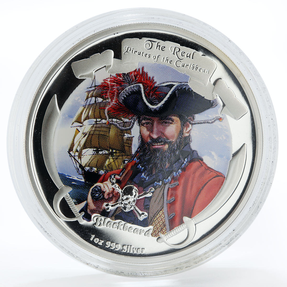 Niue set of 4 coins Real Pirates of Caribbean colored silver coin 2011