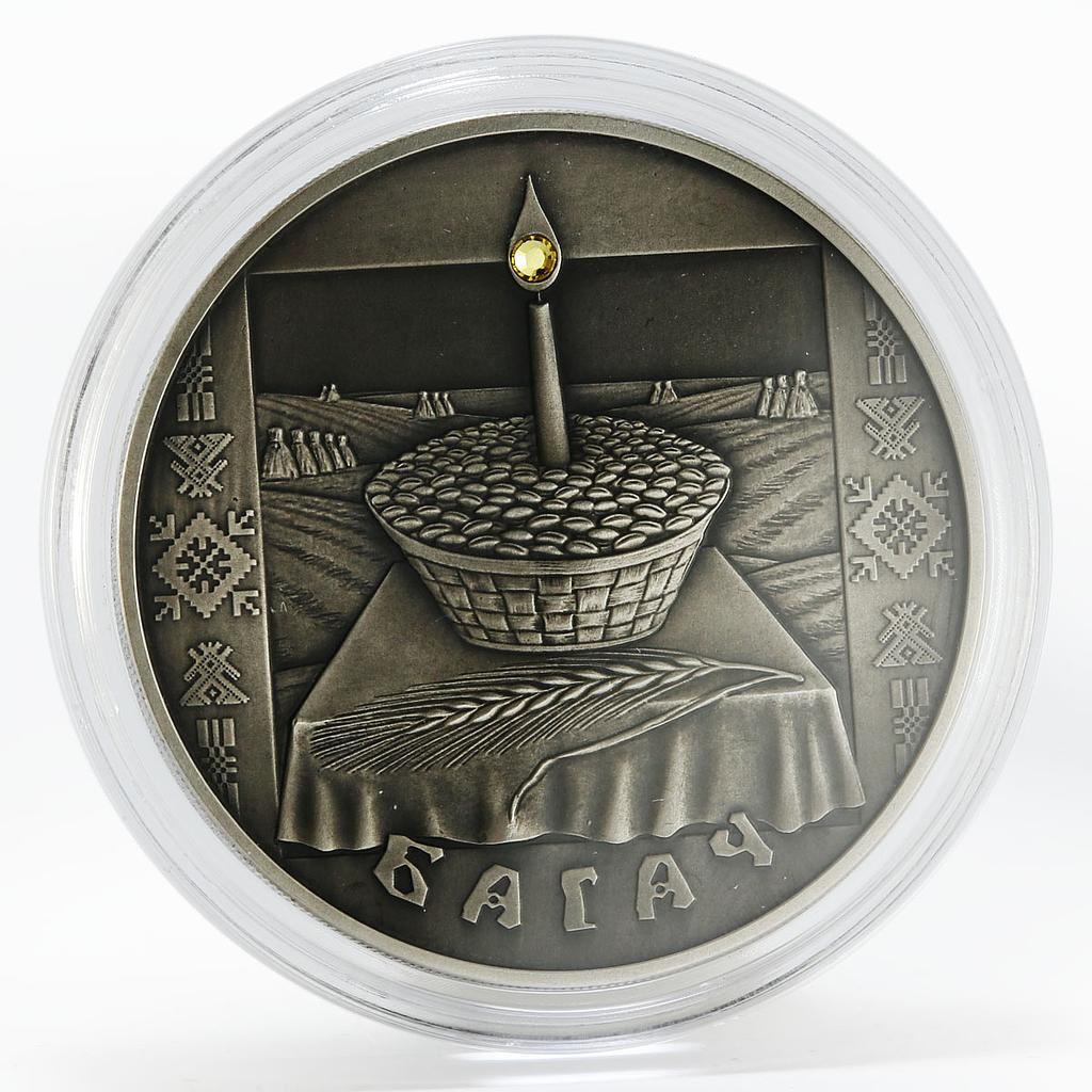 Belarus 20 rubles Bogach Grain with Candle silver coin 2005