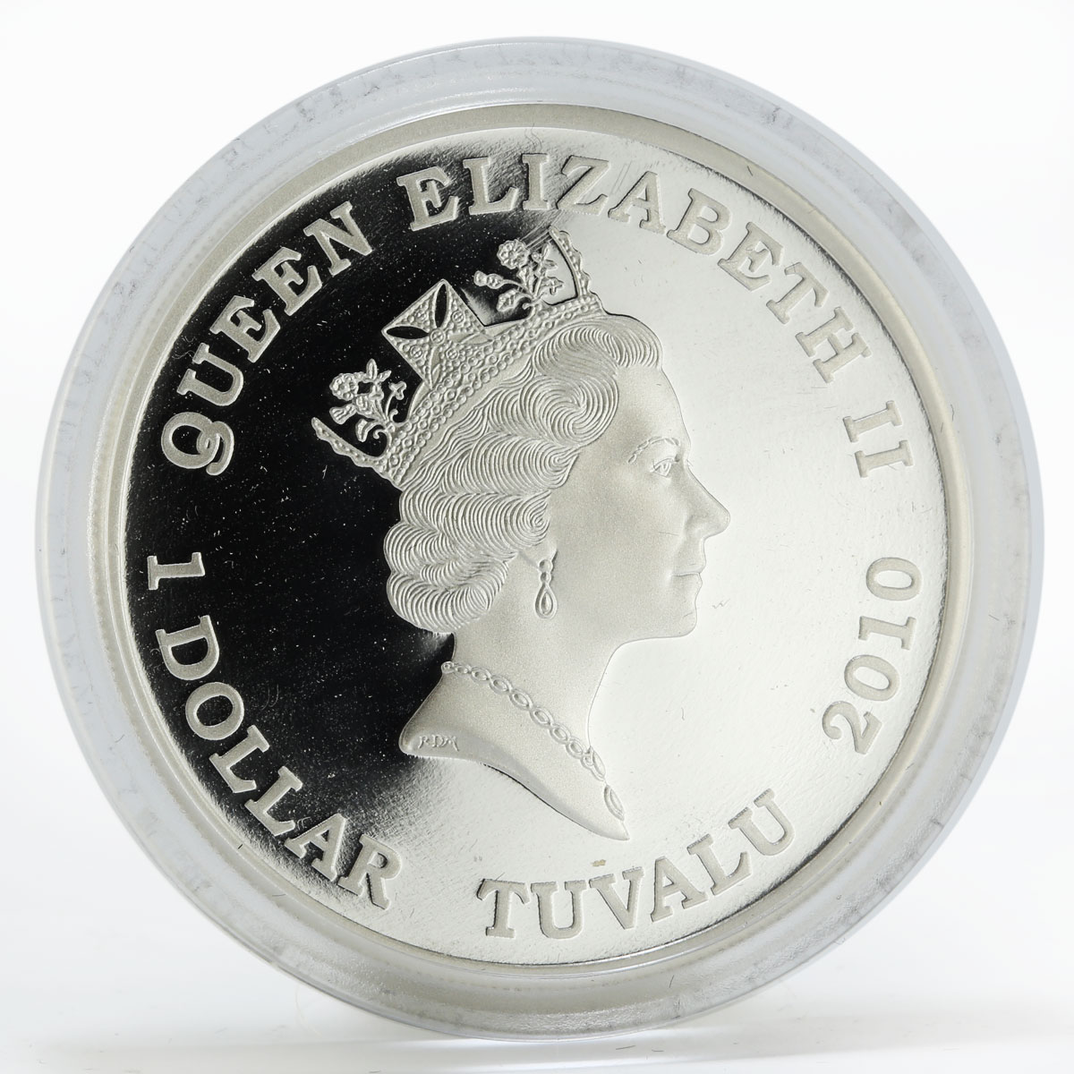 Tuvalu, 1 dollar, Great Composer, Robert Schumann, silver proof coin, 2010