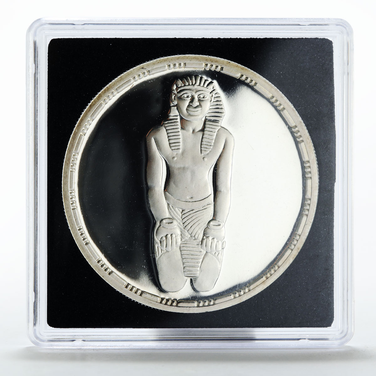 Egypt 5 pounds Kneeling King Pepi I facing proof silver coin 1994
