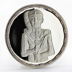 Egypt 5 pounds King Khonsu facing proof silver coin 1994