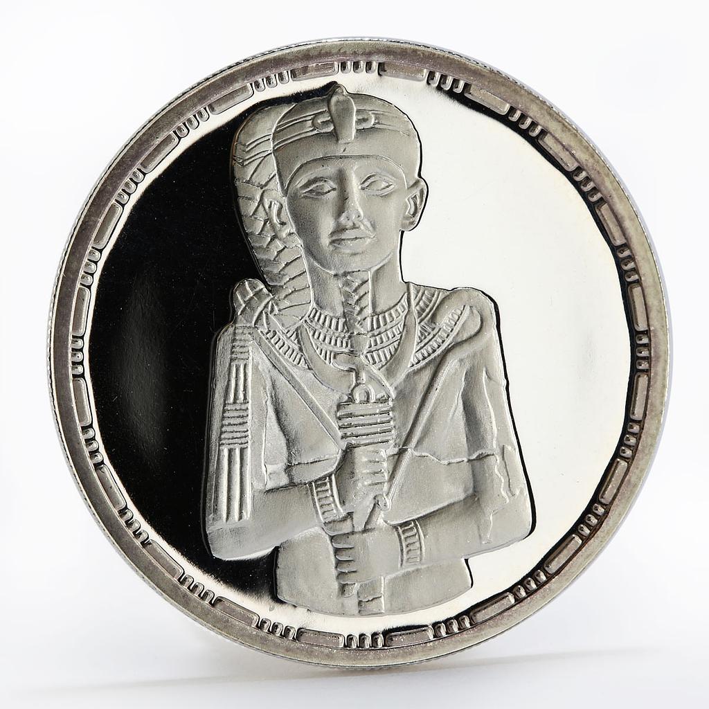 Egypt 5 pounds King Khonsu facing proof silver coin 1994