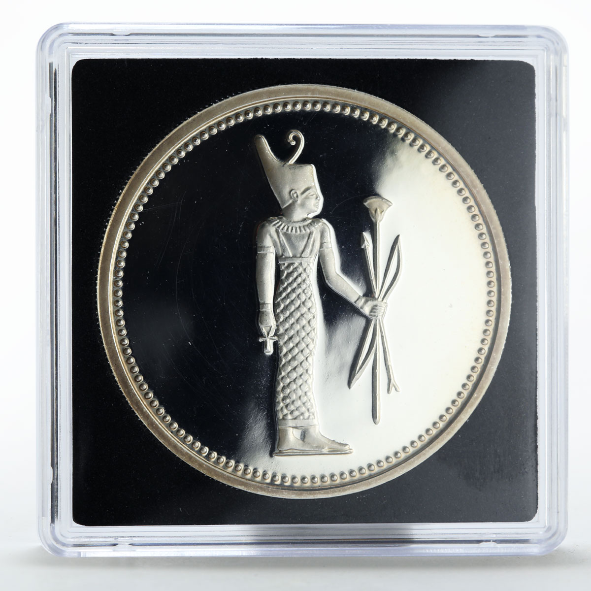 Egypt 5 pounds Standing Goddess Neith proof silver coin 1994