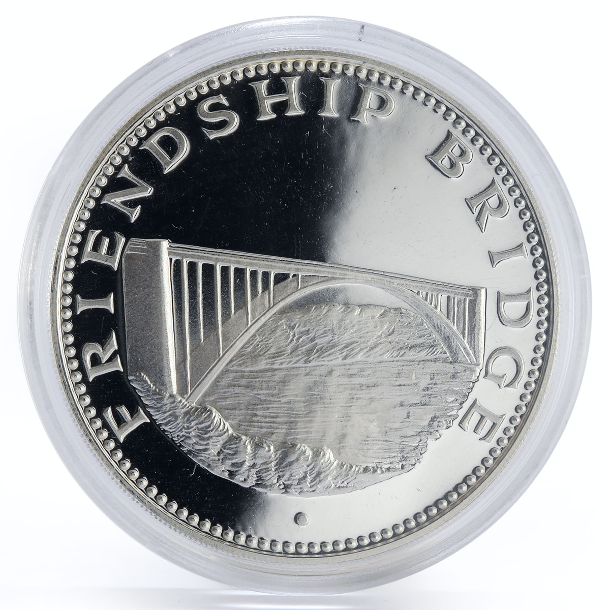 Paraguay 150 guaranies Friendship Bridge proof silver coin 1975