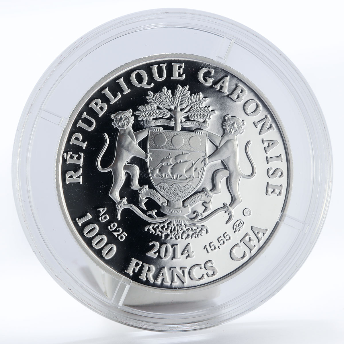 Gabon 1000 francs Zodiac Virgo proof silver coin 2014