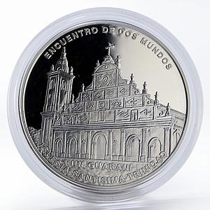 Paraguay 1 guarani Church of Santisima Trinidad proof silver coin 2005