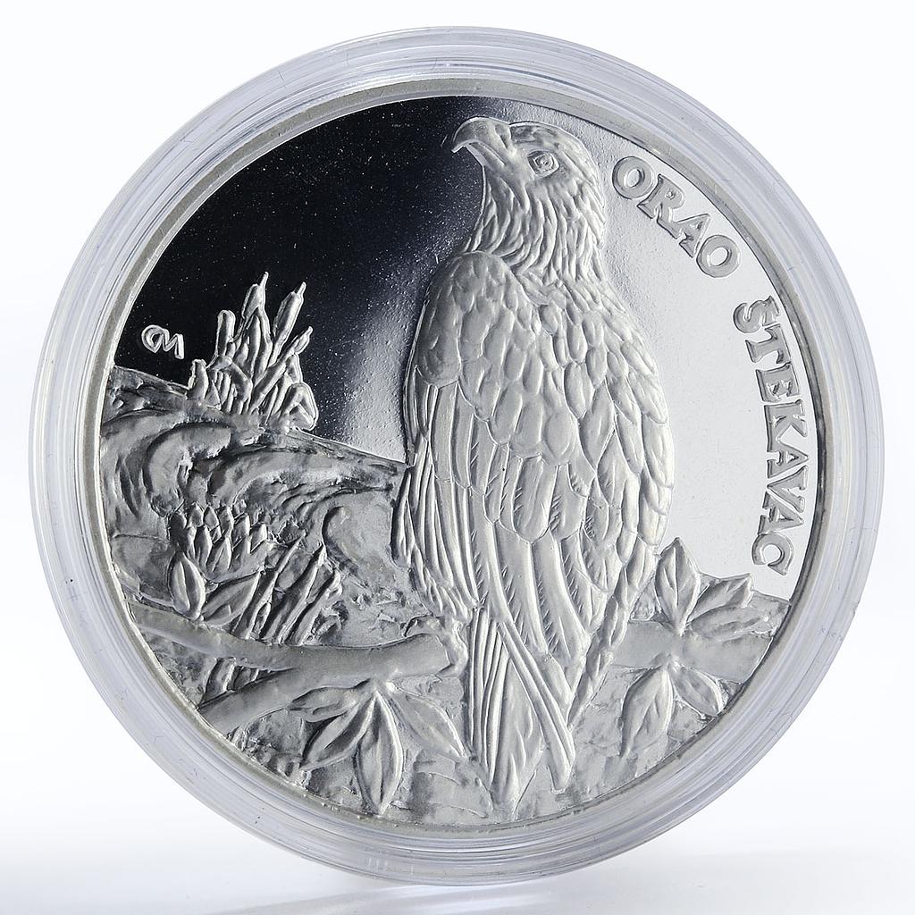 Croatia 150 kuna Baranja region White-Tailed Eagle bird proof silver coin 1997
