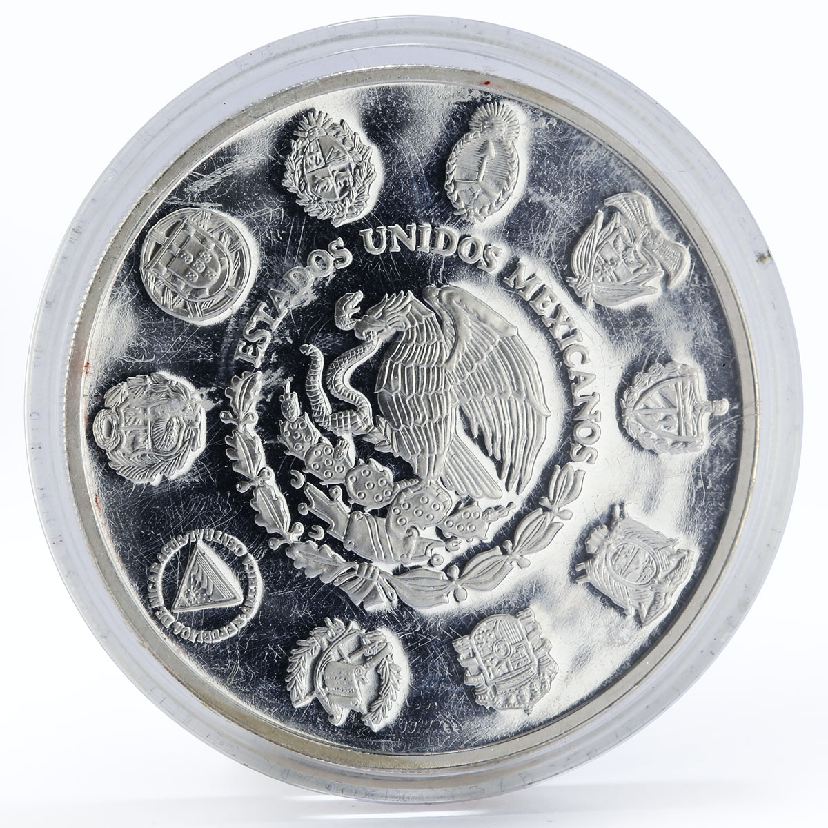 Mexico 5 pesos Pacific Ridley Sea Turtle proof silver coin 1994
