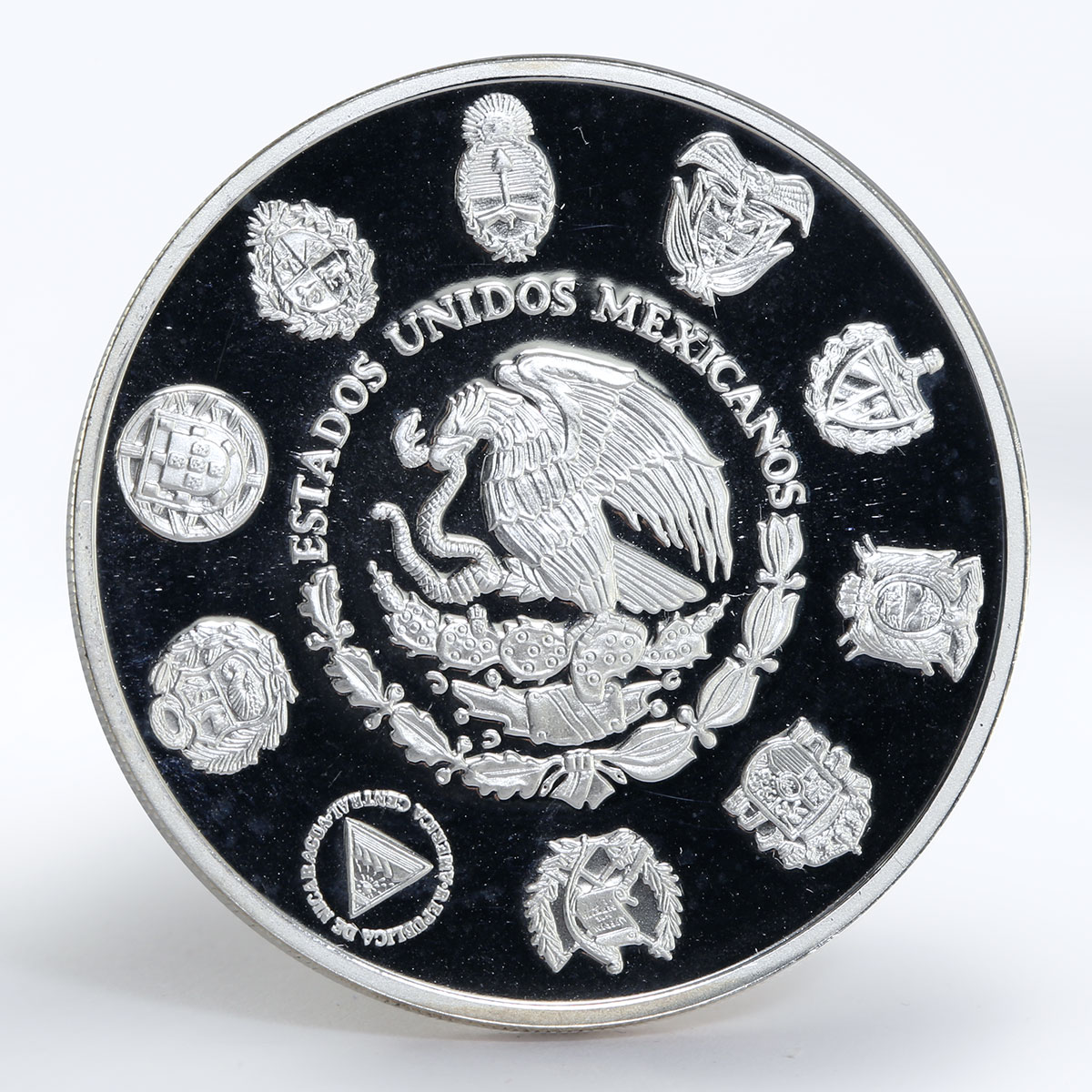 Mexico 5 pesos Pacific Ridley Sea Turtle proof silver coin 1994