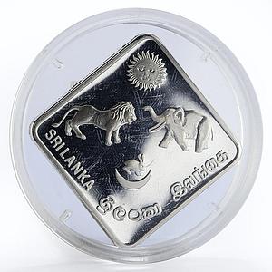 Sri Lanka 100 Rupees 5th South Asian Federation Games proof silver coin 1991