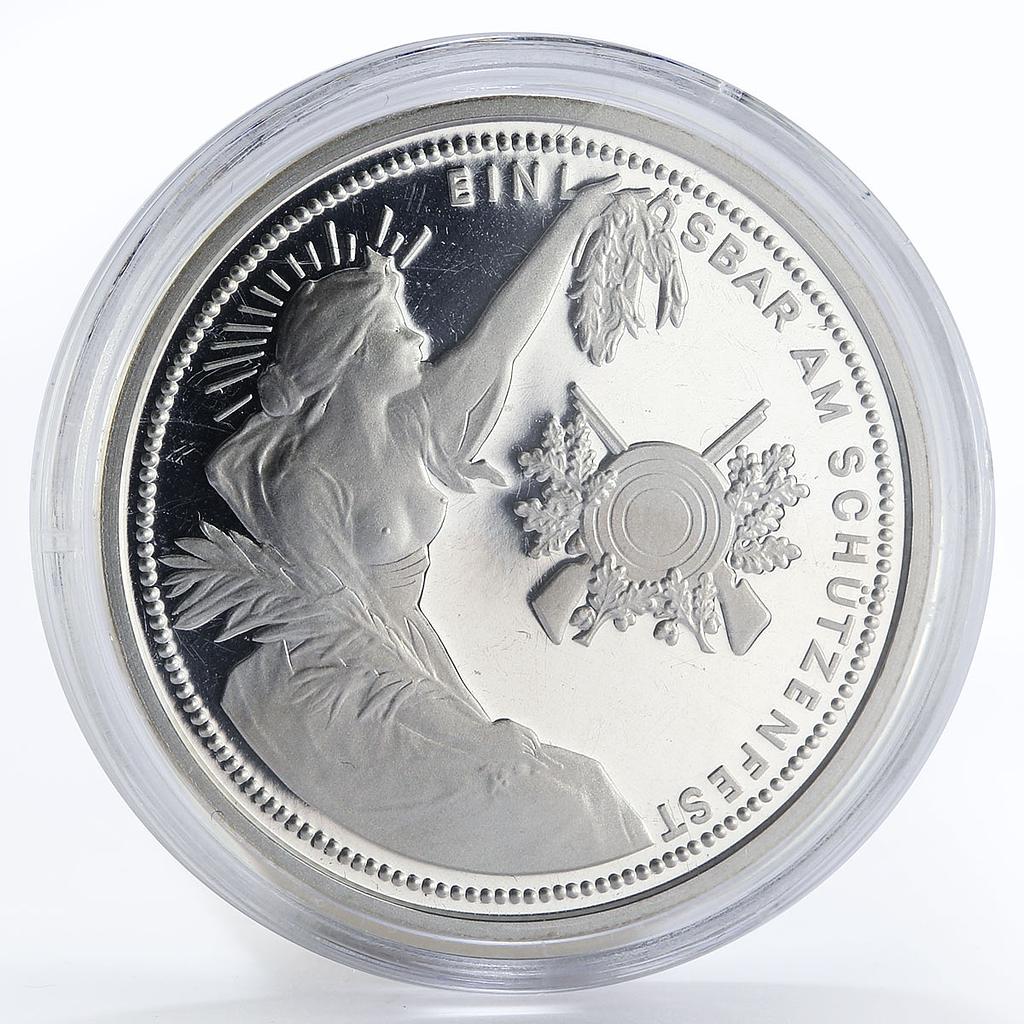 Switzerland 50 Francs Shooting Festival proof silver coin 1989