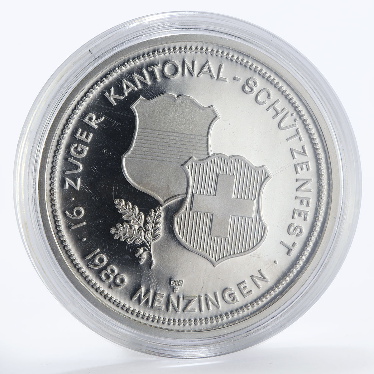 Switzerland 50 Francs Shooting Festival proof silver coin 1989